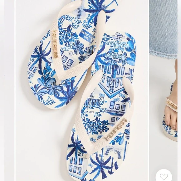 【Havaianas】x FARM RIO blue flowers garden ビーチサンダル Blue Flowers Garden Havaianas Sandals – FARM Rio